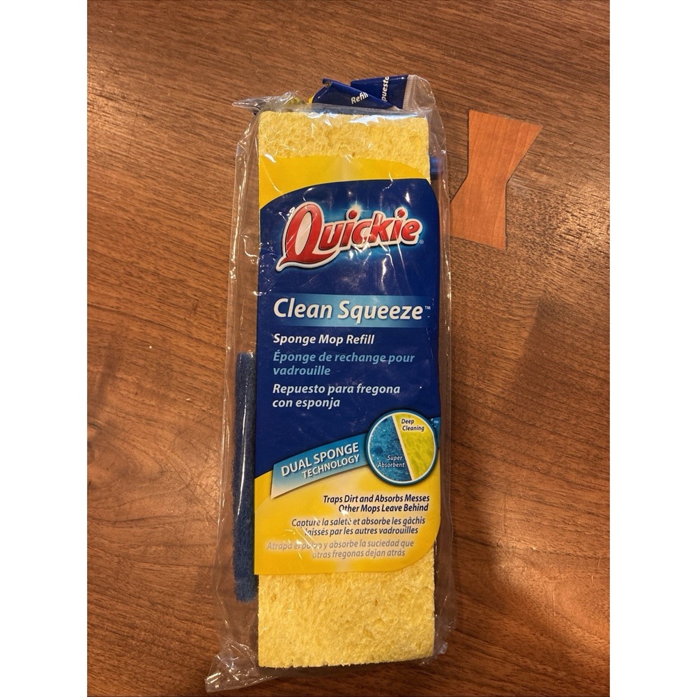 Quickie Clean Squeeze Sponge Mop Refill Type S Fits Mop #045 Blue SEALED NEW